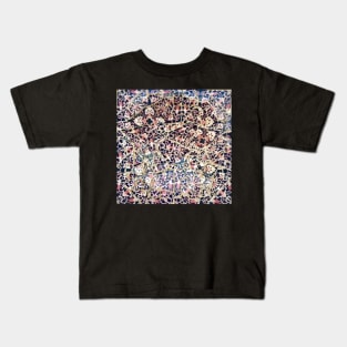 Mosaic Dark Blue and Pink Kids T-Shirt